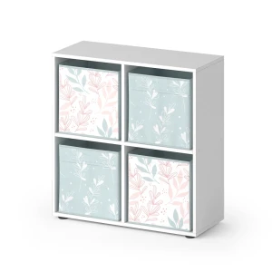 Rozdeľovač miestností Tetra biely 72.6 x 72 cm so 4 skladacími boxmi opt.1 Vicco