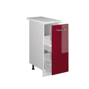 Apothekerschrank R-Line Rot Hochglanz 30 cm , AP Marmor livinity®