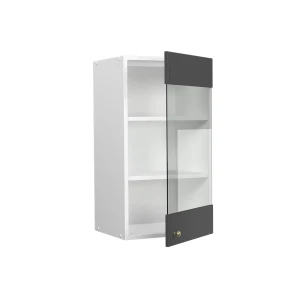 Küchenglasschrank Fame-Line Anthrazit-Gold 40 cm livinity®
