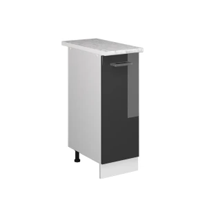Universal underskab R-Line Antracit højglans 30 cm med dør, med bordplade Vicco