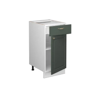 Küchenunterschrank Fame-Line Grün-Gold Landhaus 40 cm ohne Arbeitsplatte livinity®
