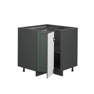 Eckunterschrank Fame-Line Grün-Gold Landhaus 80.5 cm , AP Eiche Vicco