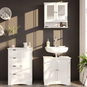 Badschrank Bianco Weiß 55 x 81 cm livinity®