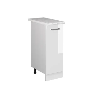 Universal underskab R-Line Hvid højglans 30 cm med dør, med bordplade Vicco