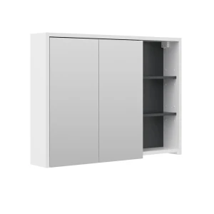 Armoire de toilette Viola blanc/anthracite 100x75cm Vicco