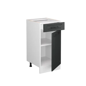 Küchenunterschrank R-Line Anthrazit Landhaus 40 cm ohne Arbeitsplatte livinity®