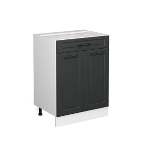 Meuble cuisine R-Line Anthracite campagne 60cm avec tiroir, sans PT Vicco
