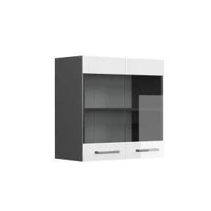 Keittiön lasikaappi R-Line Valkoinen korkeakiilto 60 cm Vicco