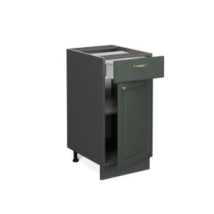 Küchenunterschrank Fame-Line Grün-Gold Landhaus 40 cm ohne Arbeitsplatte livinity®