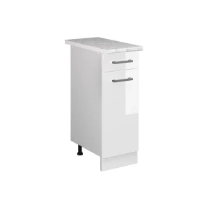 Universal underskab R-Line Hvid højglans 30 cm med skuffe, med bordplade Vicco