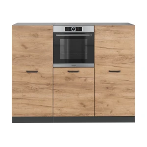 Bloc cuisine R-Line Chêne doré/anthracite 180cm sans PT Vicco