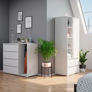 Kleiderschrank Ruben Weiß 80 x 189.9 cm livinity®