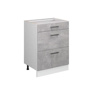 Køkkenskab R-Line Beton 60 cm med skuffer, uden bordplade Vicco