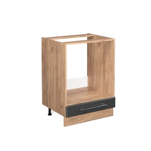 Mobile per forno da incasso Fame-Line Antracite lucido 60 cm senza piano di lavoro Vicco