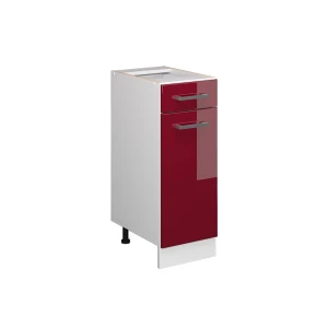 Universal underskab R-Line Bordeaux rød højglans 30 cm med skuffe, uden bordplade Vicco