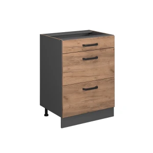Køkkenskab R-Line Gold power oak 60 cm med skuffer, uden bordplade Vicco