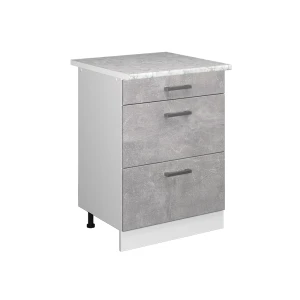 Universal underskab R-Line Beton 60 cm med skuffer Vicco