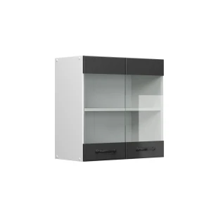 Küchenglasschrank R-Line Anthrazit Landhaus 60 cm Vicco