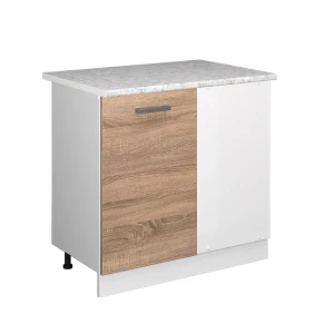Universalhjørneskab R-Line Sonoma 86 cm med dør, med bordplade Vicco