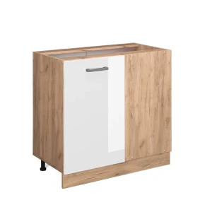 Hjørneskab R-Line Hvid højglans 86 cm uden bordplade Vicco