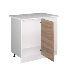 Eckunterschrank R-Line Sonoma 86 cm , AP Marmor livinity®
