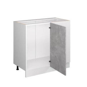 Eckunterschrank R-Line Beton 86 cm ohne Arbeitsplatte livinity®