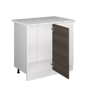 Eckunterschrank R-Line Edelgrau 86 cm , AP Marmor livinity®