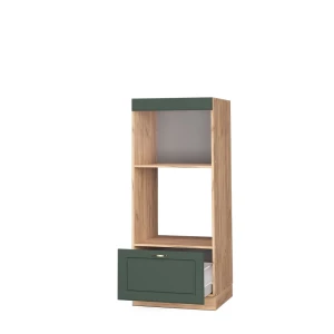 Mikrowellenschrank Fame-Line Grün-Gold Landhaus 60 cm offen livinity®