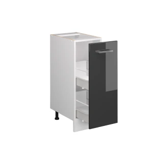 Apothekerschrank R-Line Anthrazit Hochglanz 30 cm ohne Arbeitsplatte livinity®