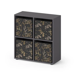 Rumdivider Tetra Sort 72.6 x 72 cm med 4 foldekasser opt.2 Vicco