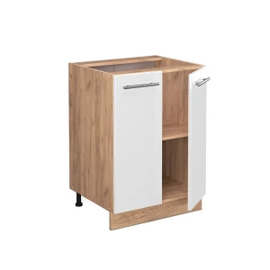 Küchenunterschrank Fame-Line Weiß Hochglanz 60 cm ohne Arbeitsplatte livinity®