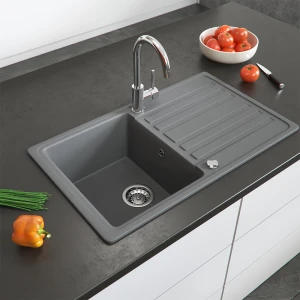 Spülbecken  Grau 76.5 x 46 cm mit Trockenplatz Bergström
