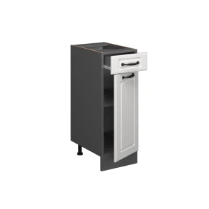 Küchenunterschrank R-Line Weiß Landhaus 30 cm ohne Arbeitsplatte livinity®
