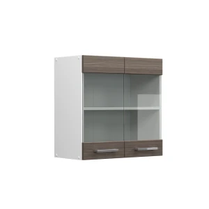 Universal overskab R-Line Grå 60 cm med glasdøre Vicco