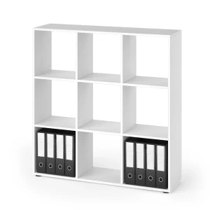 Rumdivider Nove Hvid 104 x 108 cm med 2 klapkasser Vicco