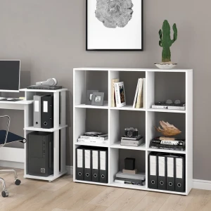 Raumteiler Nove Weiß 104 x 108 cm mit 2 Faltboxen livinity®