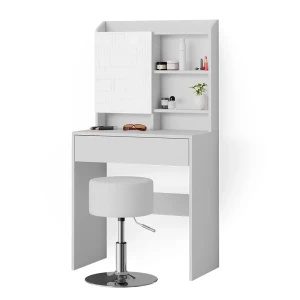 Makeupbord Laura Hvid 70 cm med skammel Vicco