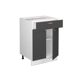 Armário baixo de cozinha Fame-Line Ouro antracite 60 cm com gaveta, carvalho AP Vicco