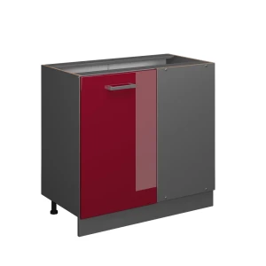 Hoekkast R-Line Rode hoogglans 86 cm zonder werkblad Vicco