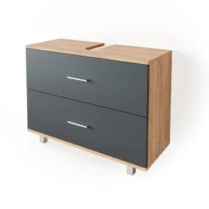 Pesualtaan alakaappi Ilias Antrasiitti/Goldkraft tammi 80x60.8 cm Vicco