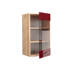 Küchenglasschrank Fame-Line Bordeaux Hochglanz 40 cm livinity®