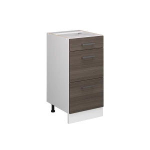 Küchenunterschrank R-Line Edelgrau 40 cm mit Schubladen, ohne Arbeitsplatte Vicco