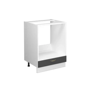 Herdumbauschrank Fame-Line Anthrazit-Gold 60 cm ohne Arbeitsplatte Vicco