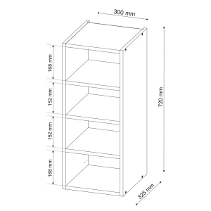 Hängeschrank Fame-Line Weiß 30 cm Vicco