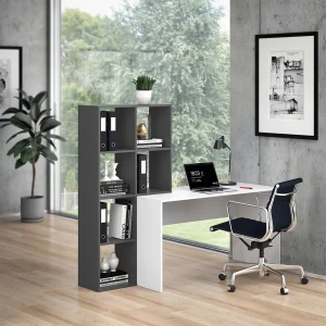 Schreibtisch Mara Weiß/Anthrazit 166.8 x 59 cm livinity®