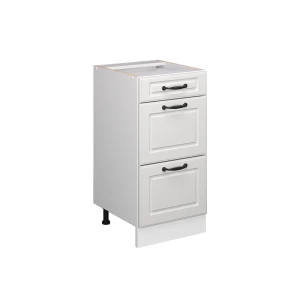 Kitchen base cabinet R-Line White country house 40 cm with drawers, without worktop Vicco