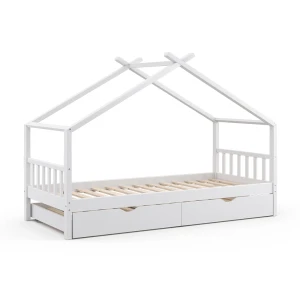 Husseng Design Hvid 90x200 cm med gæsteseng Vitalispa
