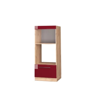 Mikrowellenschrank Fame-Line Bordeaux Hochglanz 60 cm offen Vicco