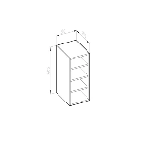 Hängeschrank R-Line Goldkraft Eiche 20 cm Vicco