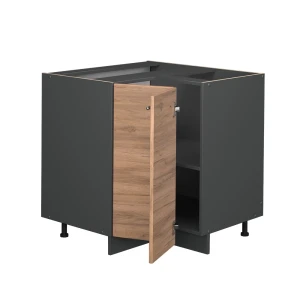 Eckunterschrank Fame-Line Goldkraft Eiche 80.5 cm , AP Marmor livinity®